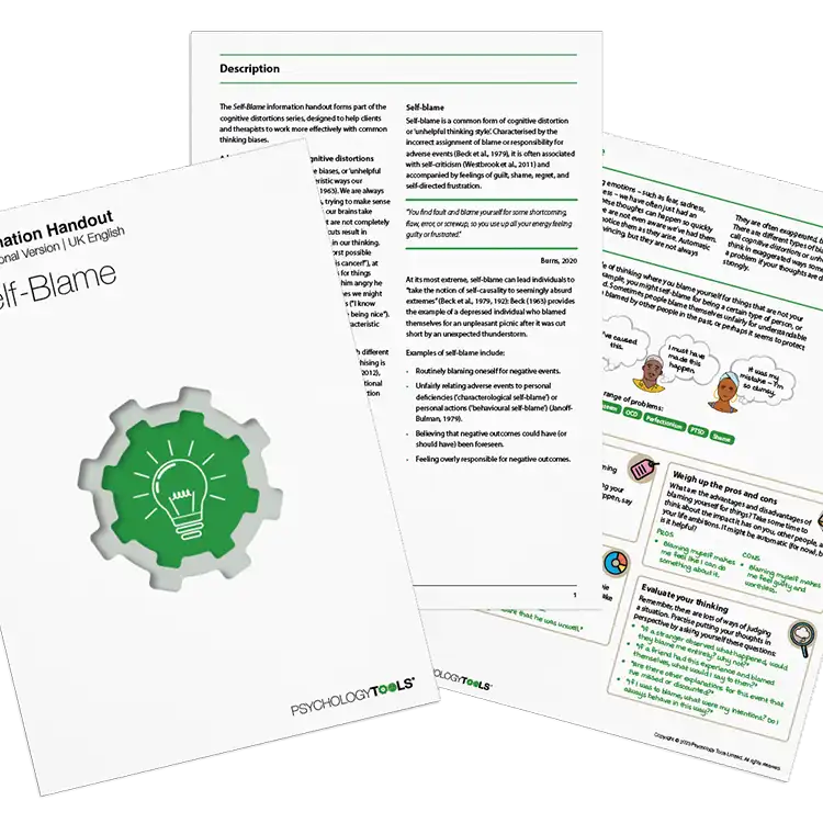 Psychology Tools resource: Self-Blame