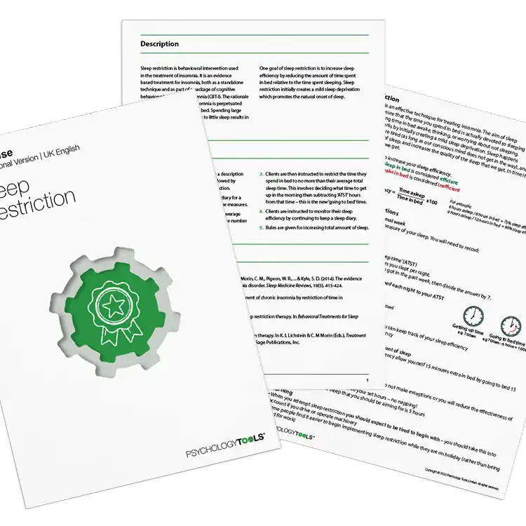 Psychology Tools resource: Sleep Restriction
