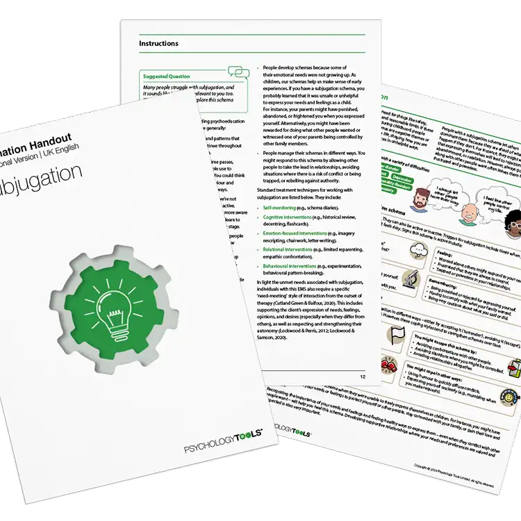 Psychology Tools resource: Subjugation