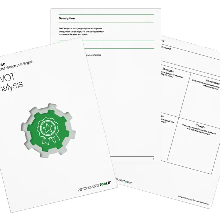 Psychology Tools resource: SWOT Analysis
