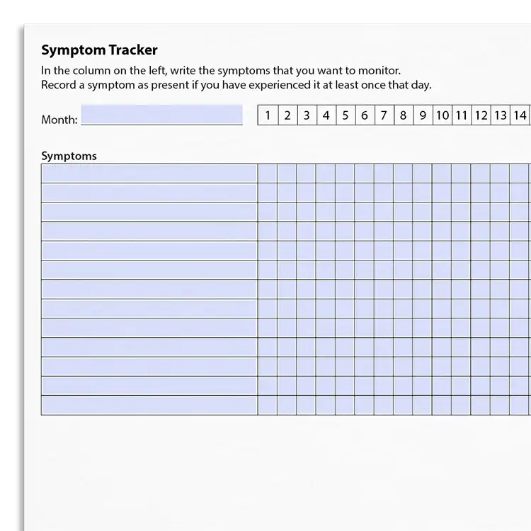 Psychology Tools resource: Symptom Tracker