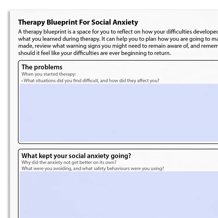 Psychology Tools resource: Therapy Blueprint For Social Anxiety