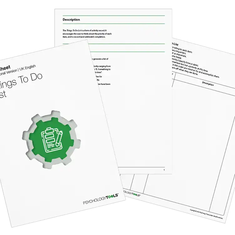 Psychology Tools resource: Things To Do List