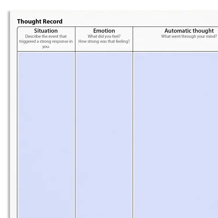 Psychology Tools resource: Thought Record (Considered Response)