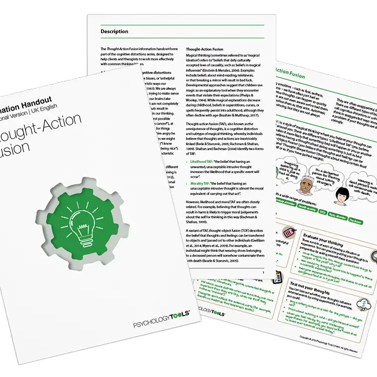 Psychology Tools resource: Thought-Action Fusion