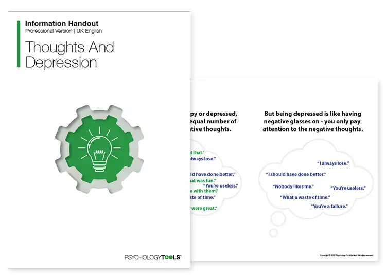 Psychology Tools resource: Thoughts And Depression