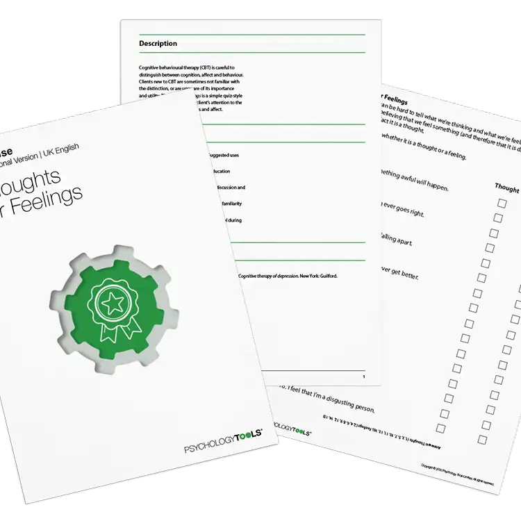 Psychology Tools resource: Thoughts Or Feelings