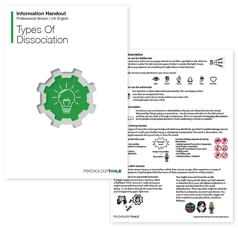 Psychology Tools resource: Types Of Dissociation
