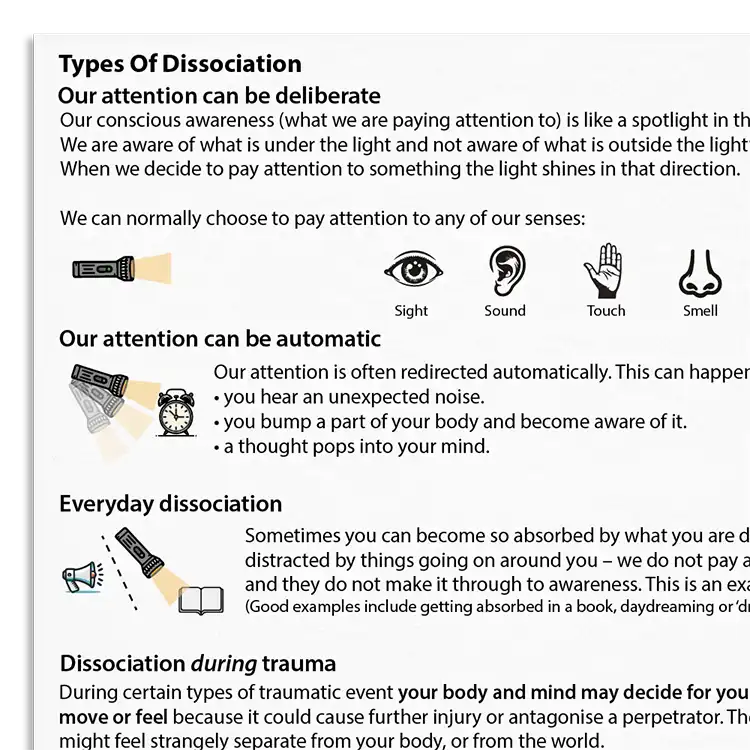 Psychology Tools resource: Types Of Dissociation