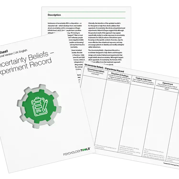 Psychology Tools resource: Uncertainty Beliefs – Experiment Record
