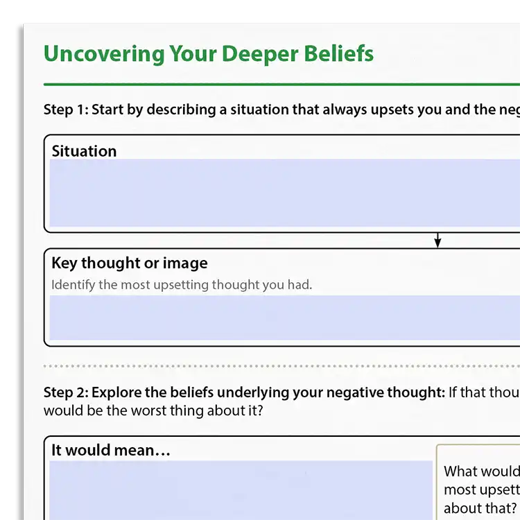 Psychology Tools resource: Uncovering Your Deeper Beliefs