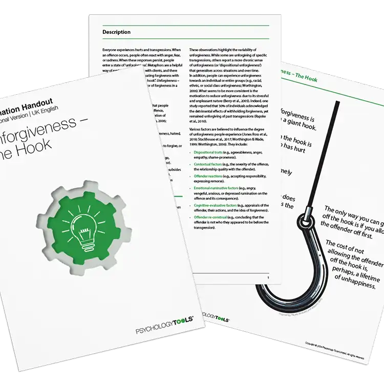 Psychology Tools resource: Unforgiveness – The Hook