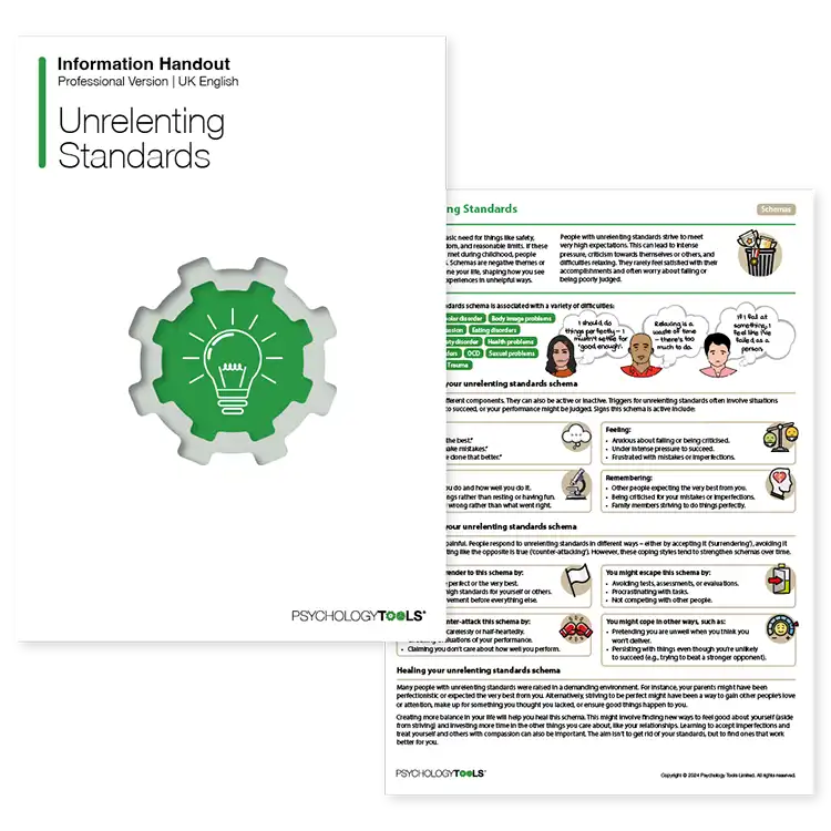 Psychology Tools resource: Unrelenting Standards