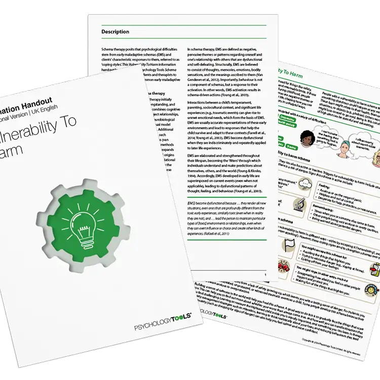 Psychology Tools resource: Vulnerability To Harm