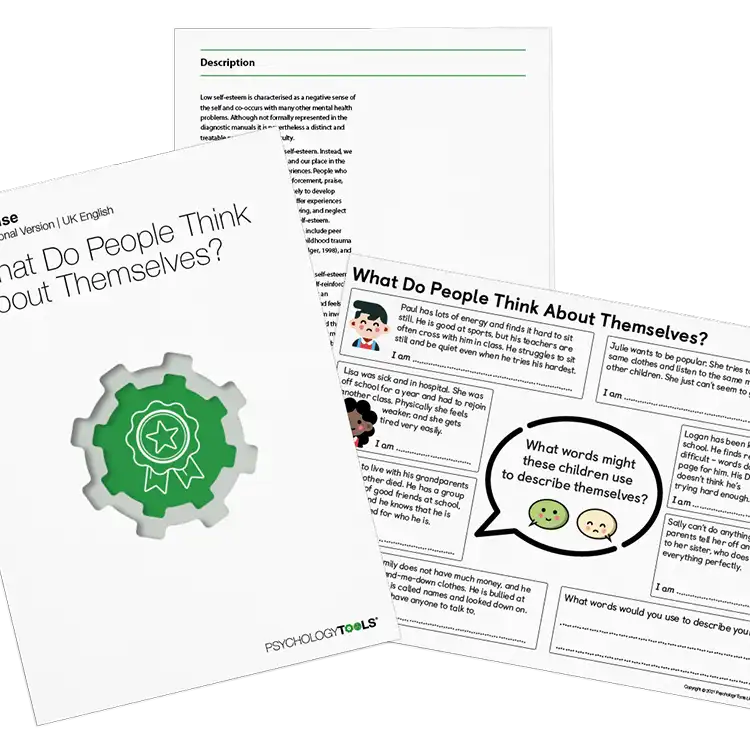 Psychology Tools resource: What Do People Think About Themselves (CYP)?