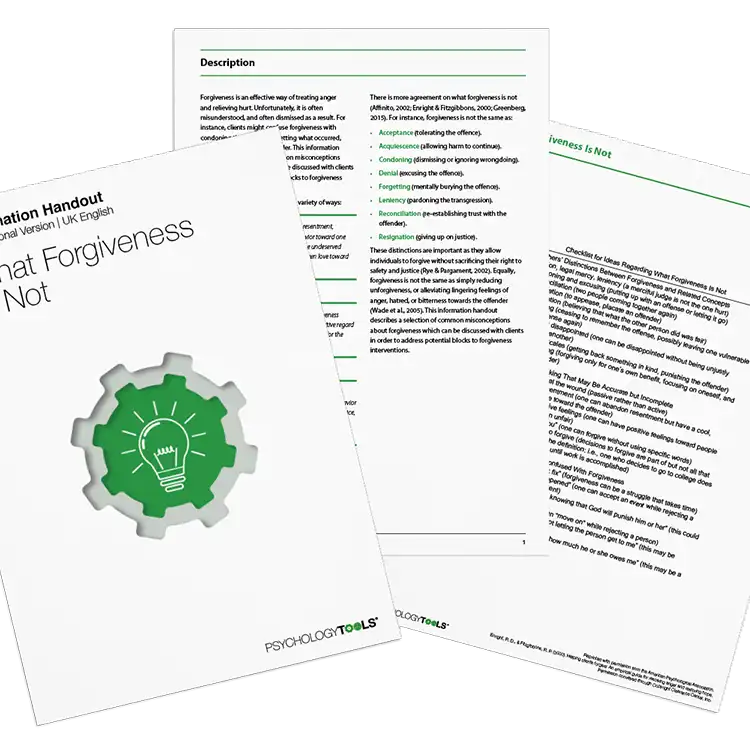 Psychology Tools resource: What Forgiveness Is Not