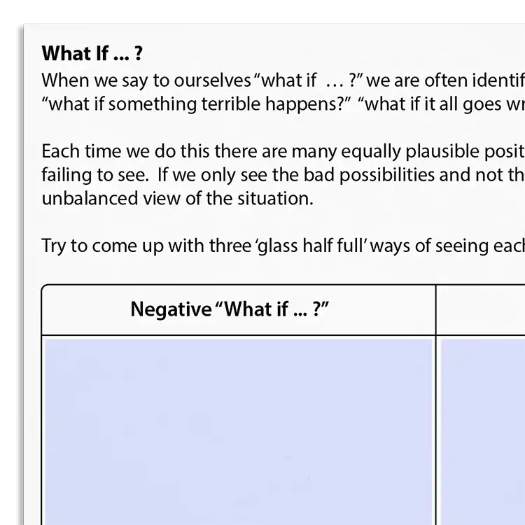 Psychology Tools resource: What If