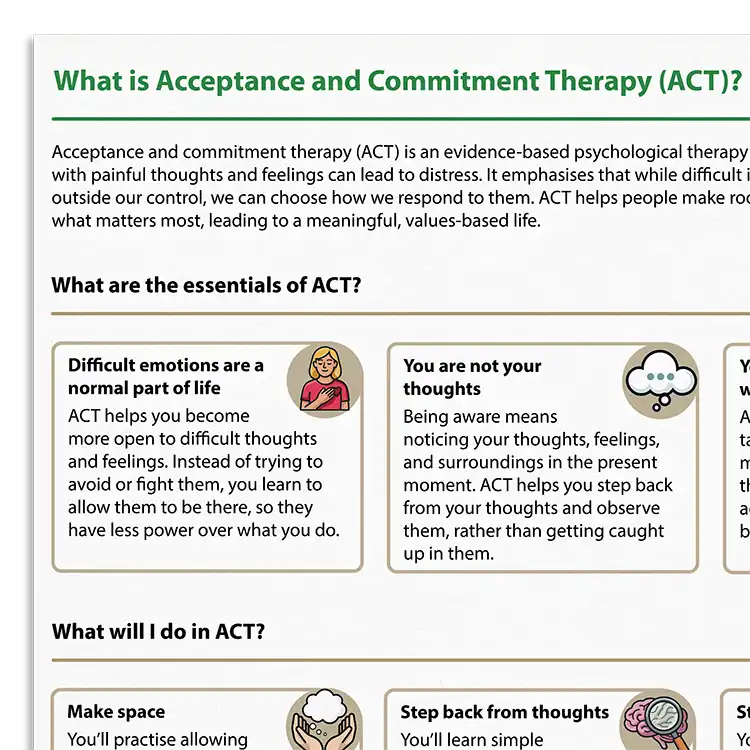Psychology Tools resource: What Is Acceptance And Commitment Therapy (ACT)?