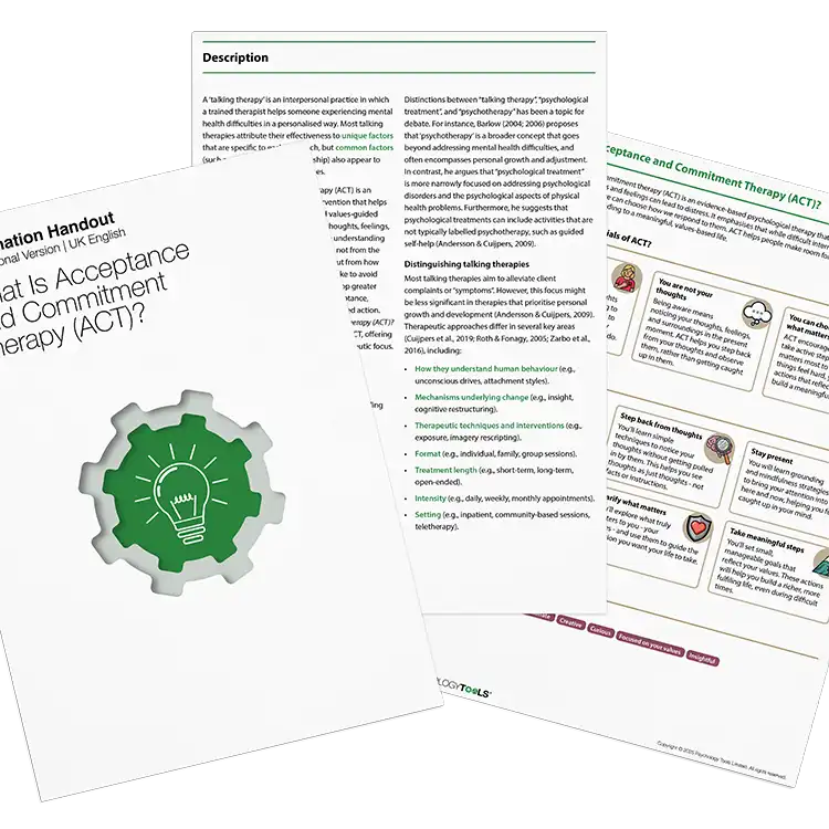 Psychology Tools resource: What Is Acceptance And Commitment Therapy (ACT)?