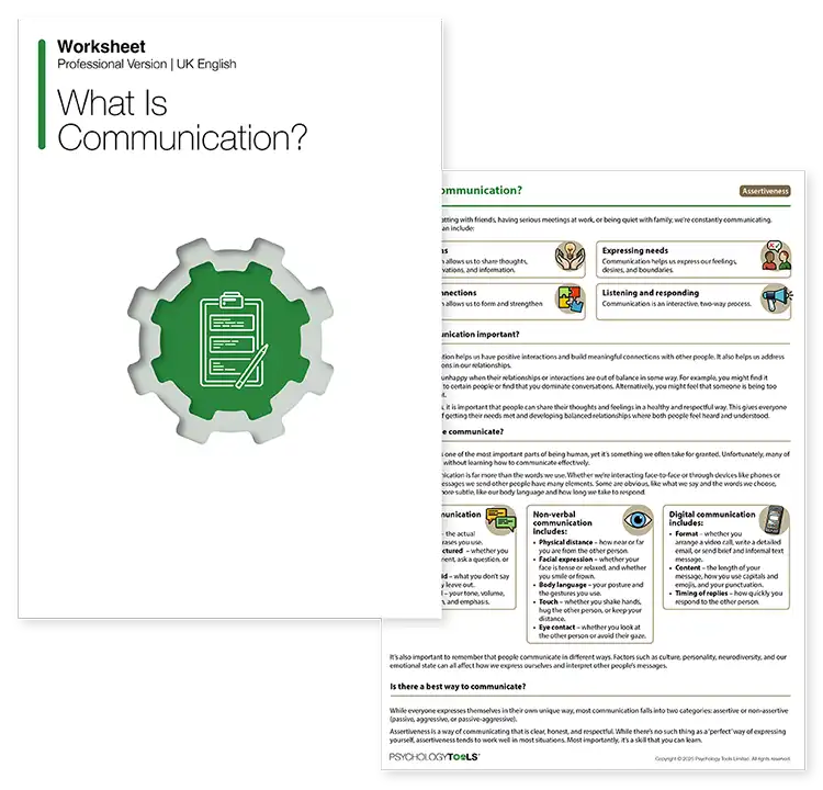 Psychology Tools resource: What Is Communication?