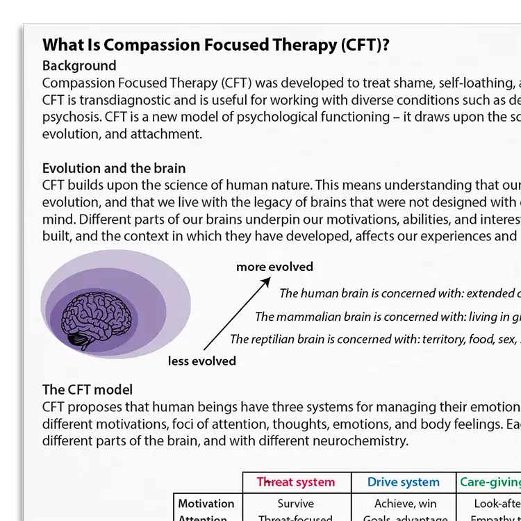 Psychology Tools resource: What Is Compassion Focused Therapy (CFT)?