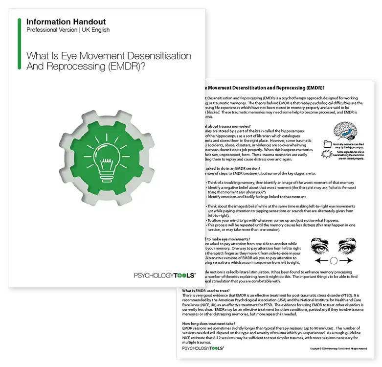 Psychology Tools resource: What Is EMDR? (Eye Movement Desensitization and Reprocessing) Archived