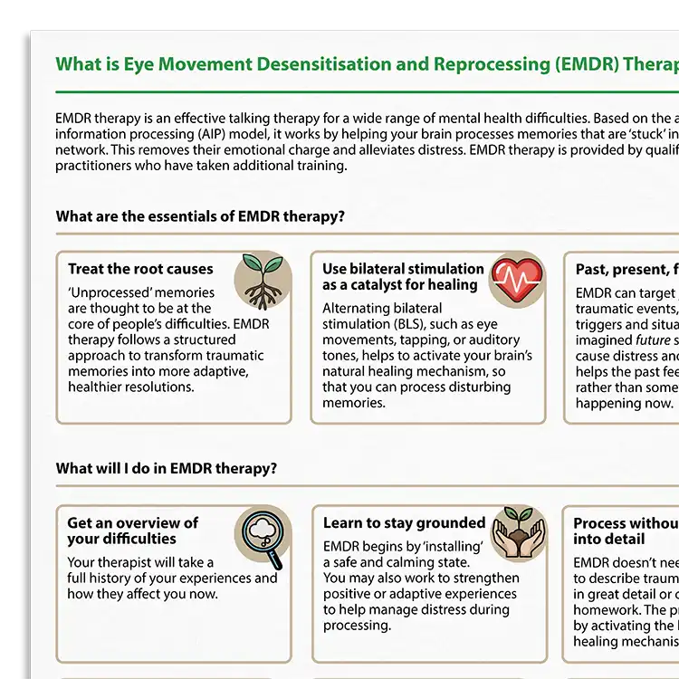 Psychology Tools resource: What Is Eye Movement Desensitization And Reprocessing (EMDR) Therapy?