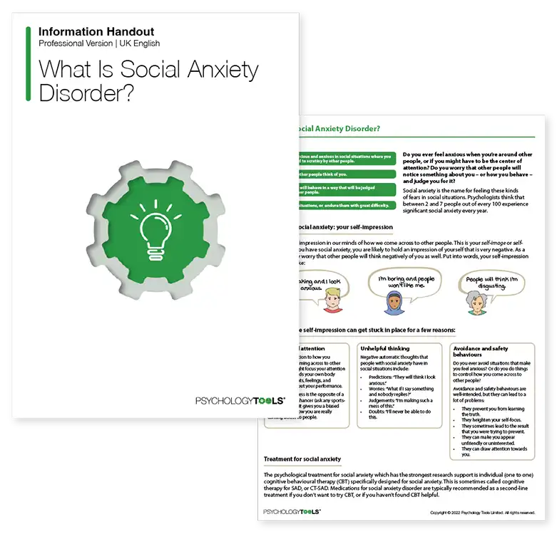 Psychology Tools resource: What Is Social Anxiety Disorder?