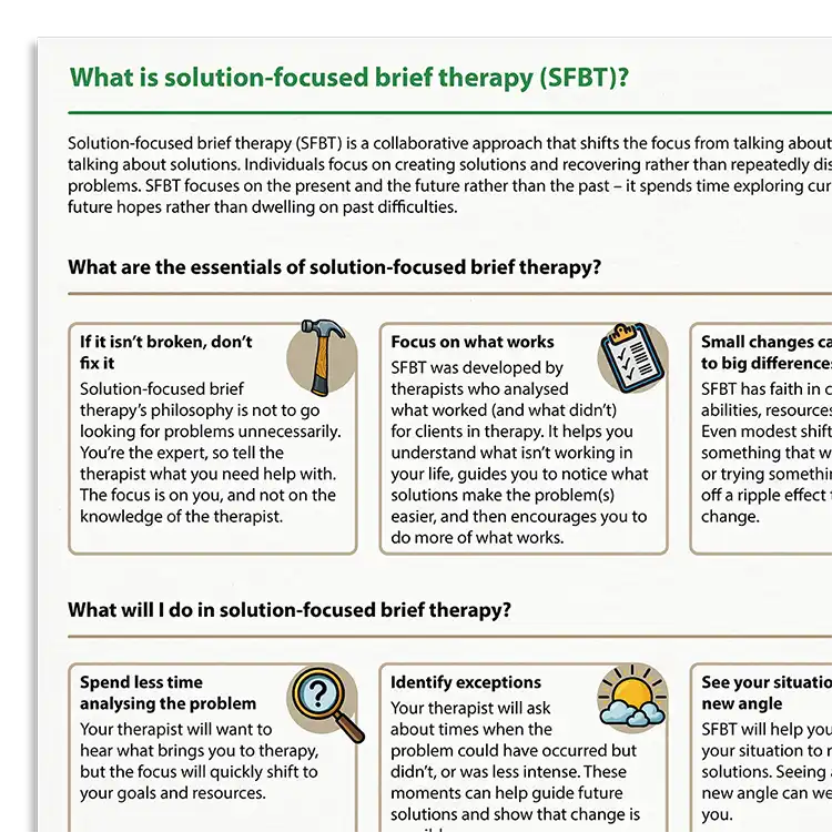 Psychology Tools resource: What Is Solution-Focused Brief Therapy (SFBT)?
