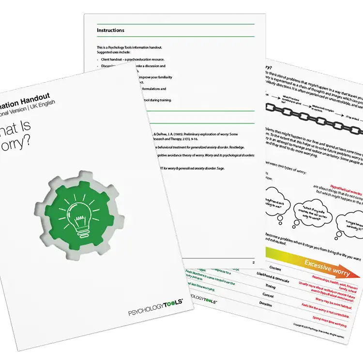 Psychology Tools resource: What Is Worry?