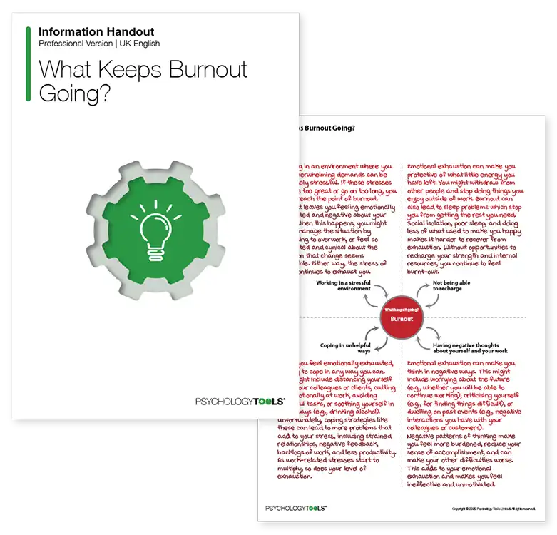 Psychology Tools resource: What Keeps Burnout Going?