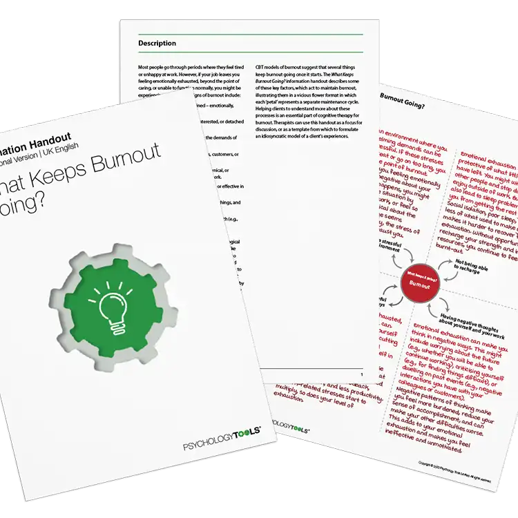 Psychology Tools resource: What Keeps Burnout Going?