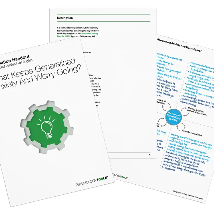 Psychology Tools resource: What Keeps Generalized Anxiety And Worry Going?