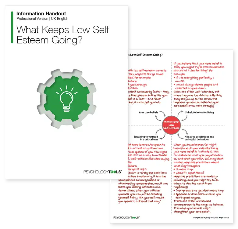 Psychology Tools resource: What Keeps Low Self-Esteem Going?