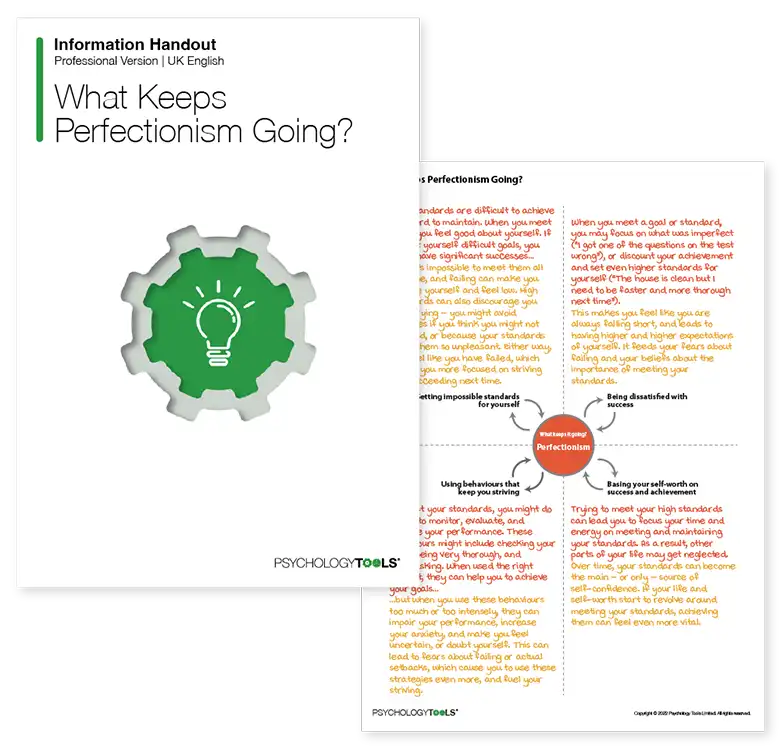 Psychology Tools resource: What Keeps Perfectionism Going?