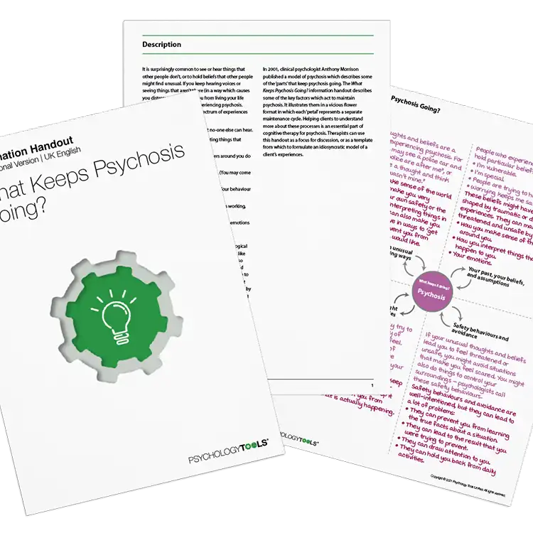 Psychology Tools resource: What Keeps Psychosis Going?