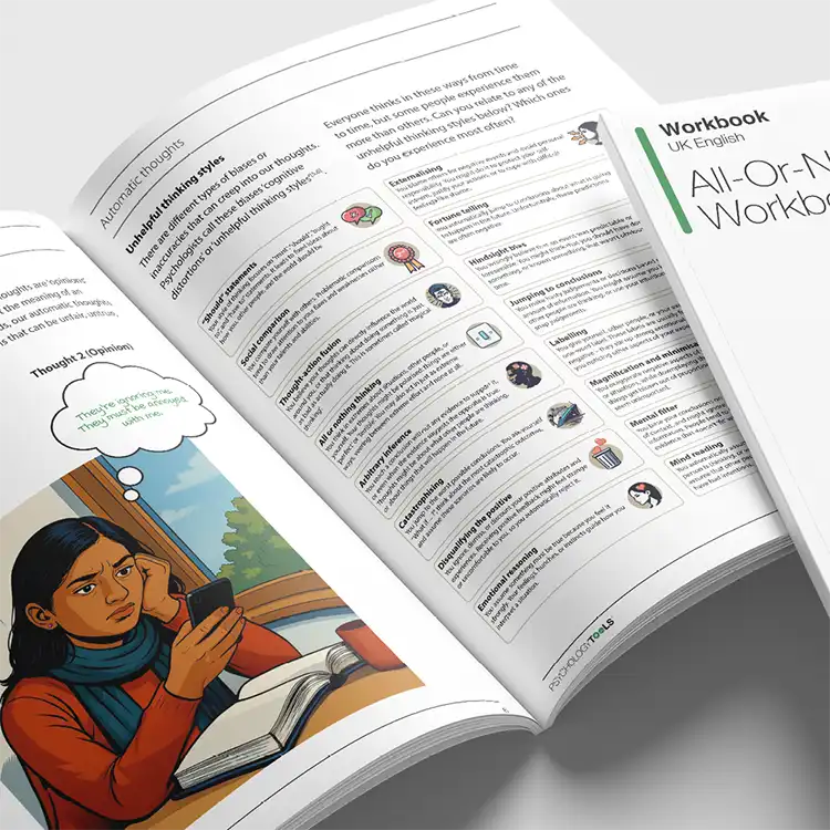 Psychology Tools resource: All-Or-Nothing Thinking Workbook