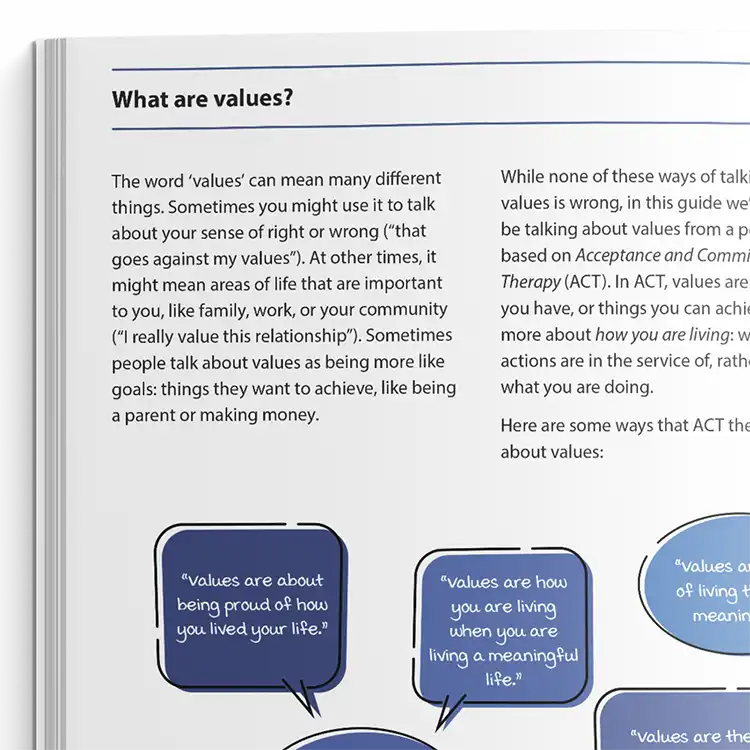 Psychology Tools Resource: Values: Connecting To What Matters