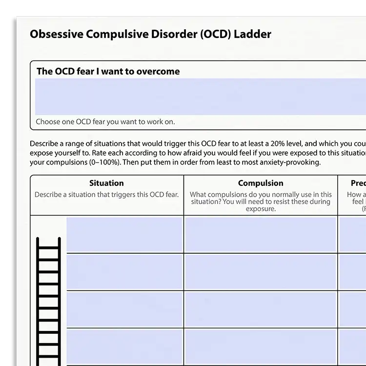 Psychology Tools Resource: Obsessive Compulsive Disorder (OCD) Ladder