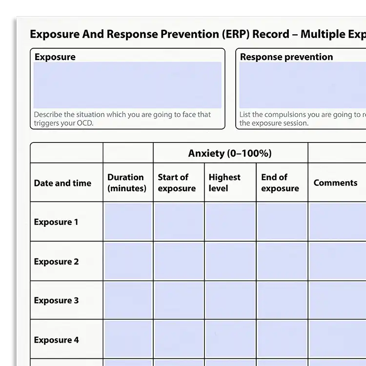 Psychology Tools Resource: Exposure And Response Prevention – Multiple Exposures