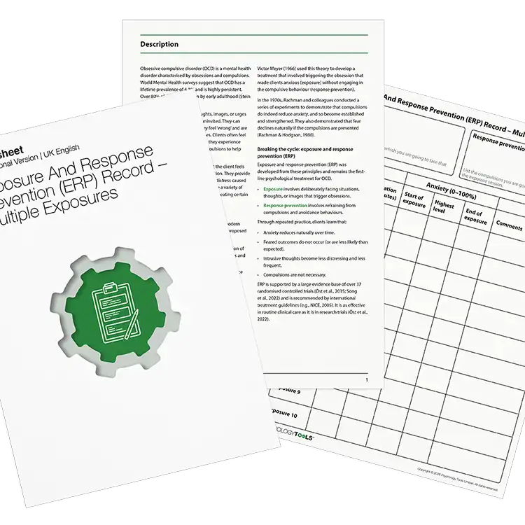 Psychology Tools Resource: Exposure And Response Prevention – Multiple Exposures