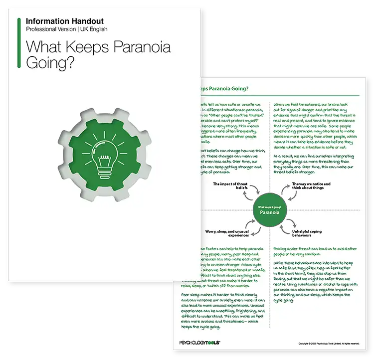 Psychology Tools Resource: What Keeps Paranoia Going?