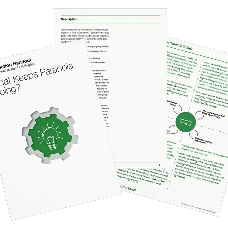 Psychology Tools Resource: What Keeps Paranoia Going?