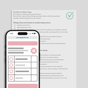 Psychology Tools resource: Checklist For Better Sleep