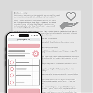 Psychology Tools resource: Gratitude Journal