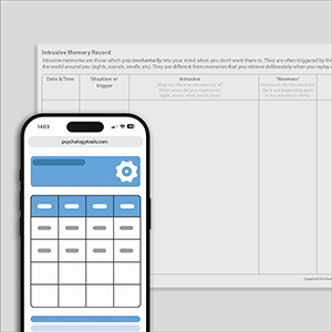 Psychology Tools resource: Intrusive Memory Record