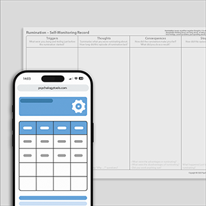 Psychology Tools resource: Rumination - Self-Monitoring Record