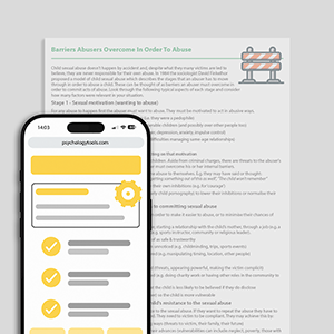 Psychology Tools resource: Barriers Abusers Overcome In Order To Abuse