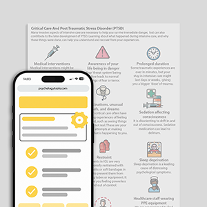Psychology Tools resource: Critical Care And PTSD