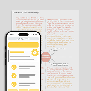 Psychology Tools resource: What Keeps Perfectionism Going?